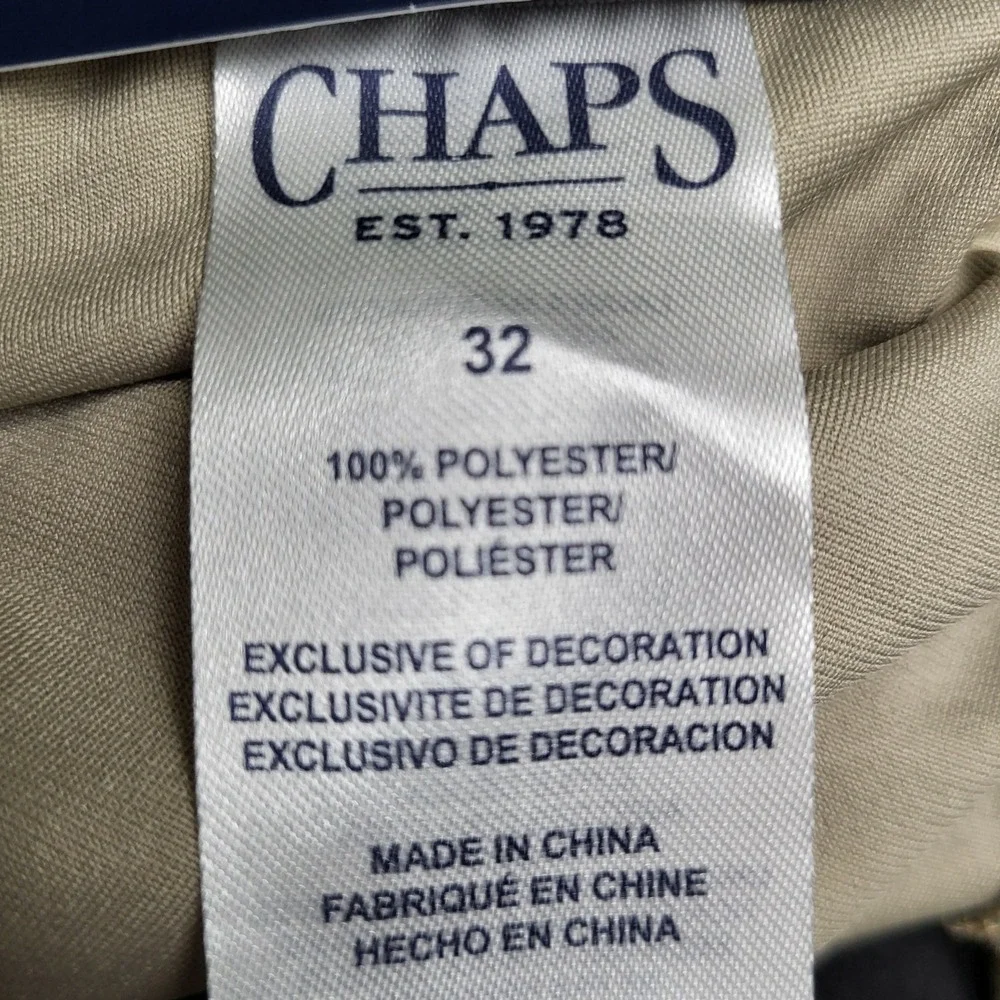 Chaps‎ Men Pants 32 Khaki Chino Golf 29